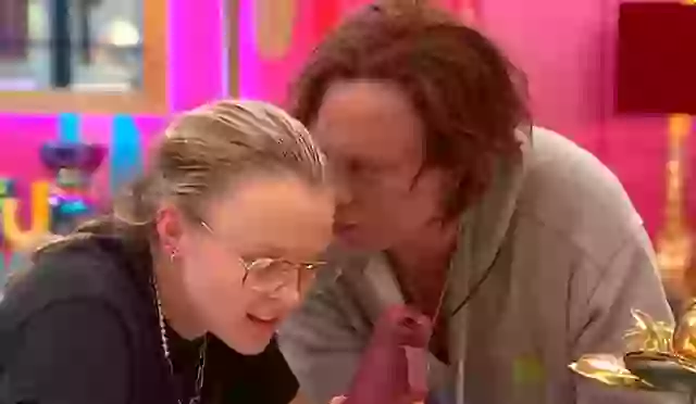 Mickey Rourke and Jojo Siwa in the Celebrity Big Brother house