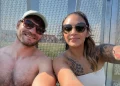 picture of the couple in their honeymoon