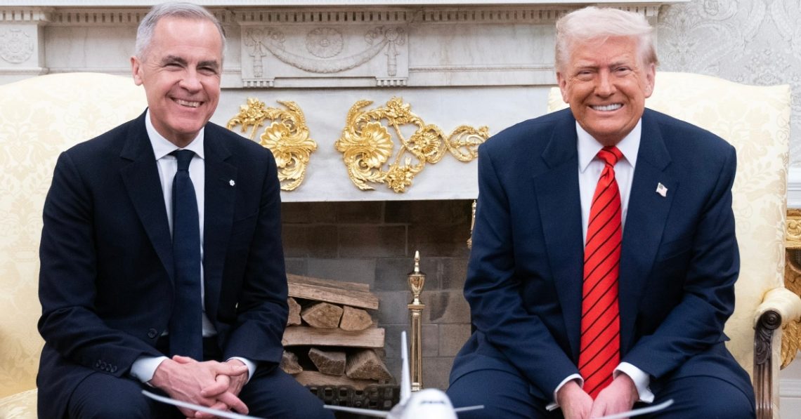 Donald Trump and Mark Carney at the White House