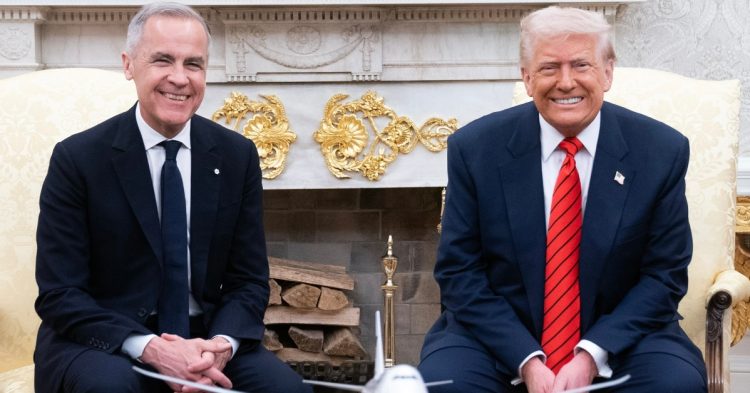 Donald Trump and Mark Carney at the White House