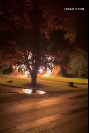 Footage of garage on fire captured by teens