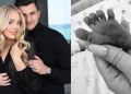 Tiffany Trump and Michael Boulos and picture of their son's foot