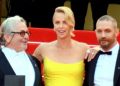 Tom Hardy, Charlize Theron and George Miller in Mad Max premiere
