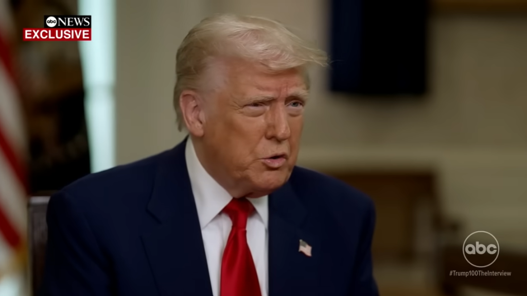 Trump on his 100th day interview