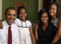 michelle obama, barack, obama, and their 2 daughters sasha and malia