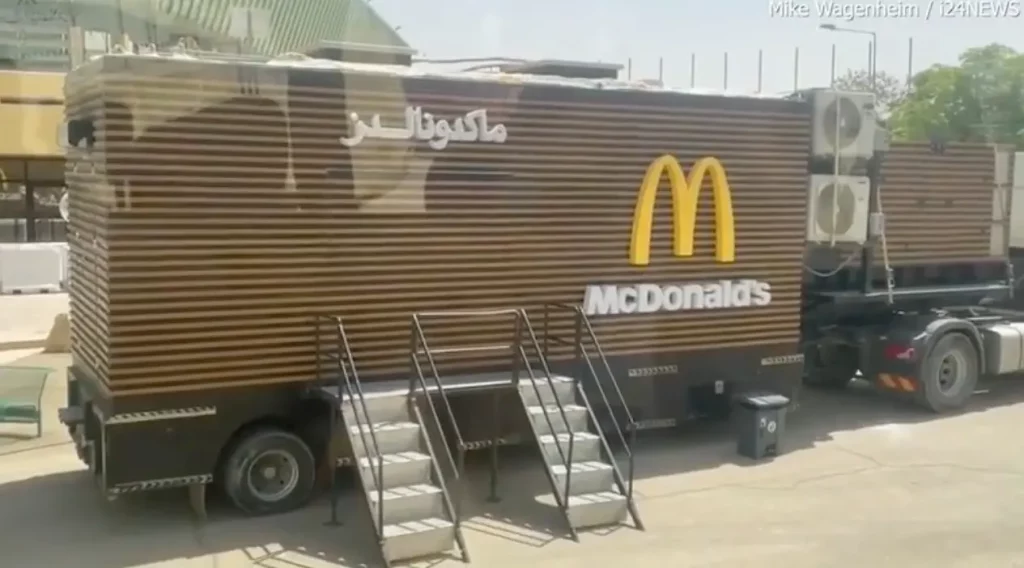 mcdonald's truck to welcome trump to saudi