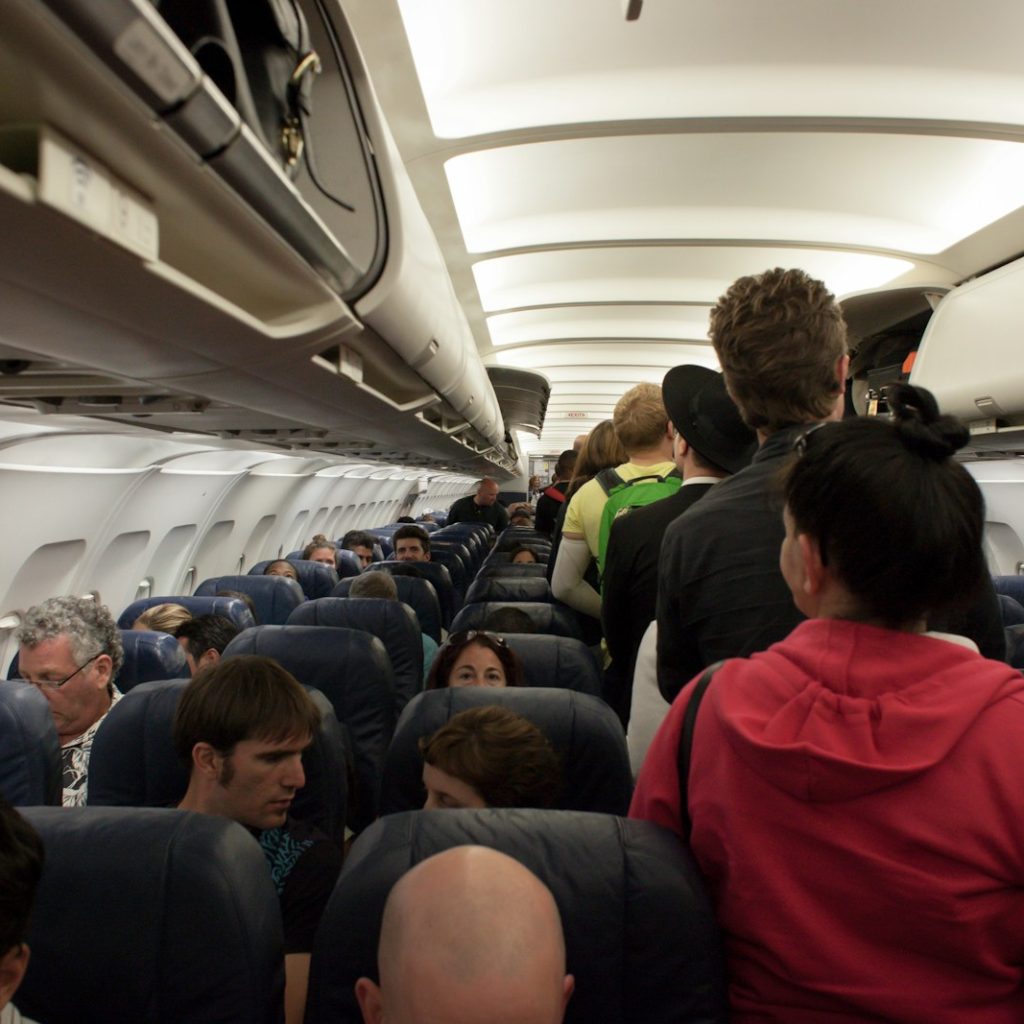 group of people in airliner