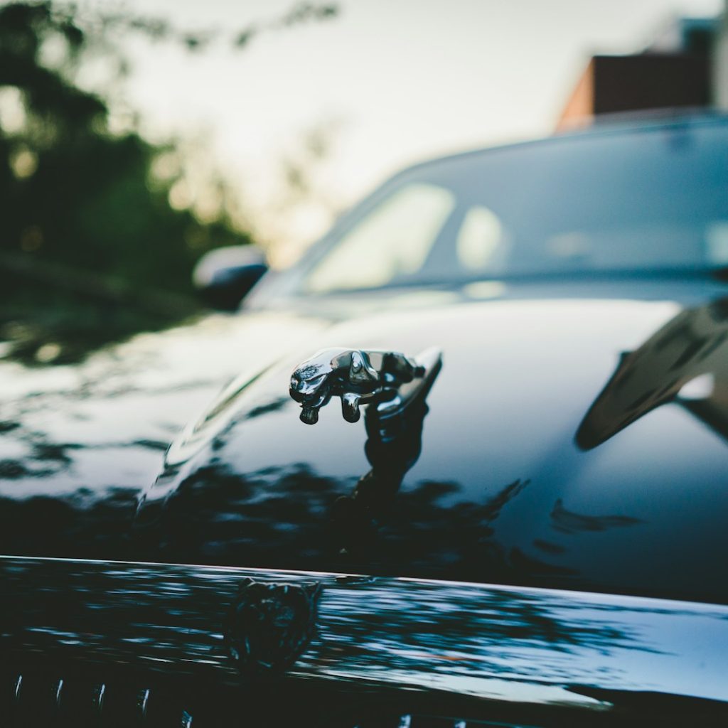 black Jaguar car