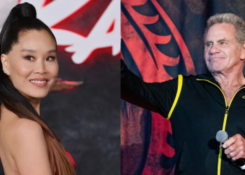 Alicia Hannah-Kim and Martin Kove