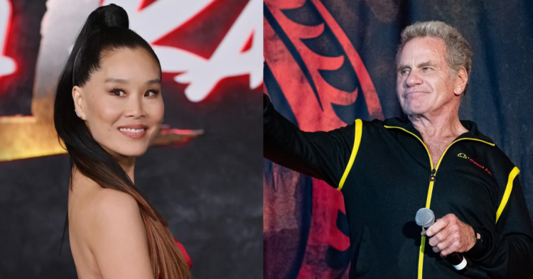 Alicia Hannah-Kim and Martin Kove
