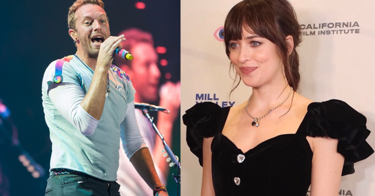 Chris Martin and Dakota Johnson