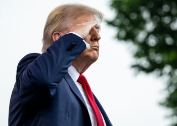 Donald Trump doing a salut