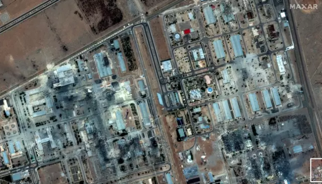 Isfahan base after US military attacks (Maxar Technologies)