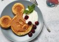 Mickey Mouse pancake on a plate