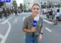 Nine News reporter at the LA protests