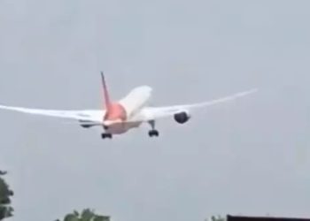 Screengrab from video of Air India crash