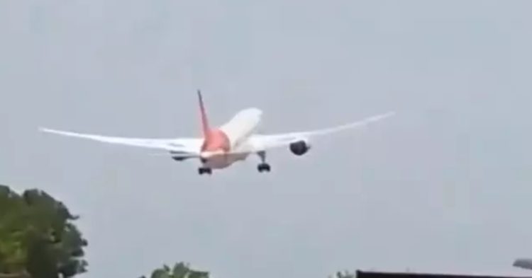 Screengrab from video of Air India crash