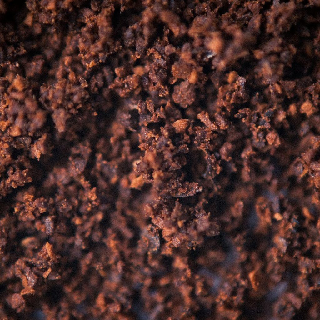 a close up view of a brown substance