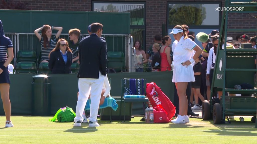 Jelena Ostapenko being asked about her clothes