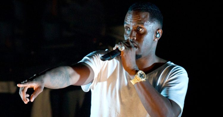 Diddy holding mic
