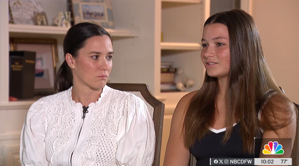Stella Thompson and her mom Casey (NBC)