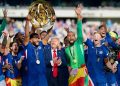 Trump on stage with Chelsea at FIFA Club World Cup final