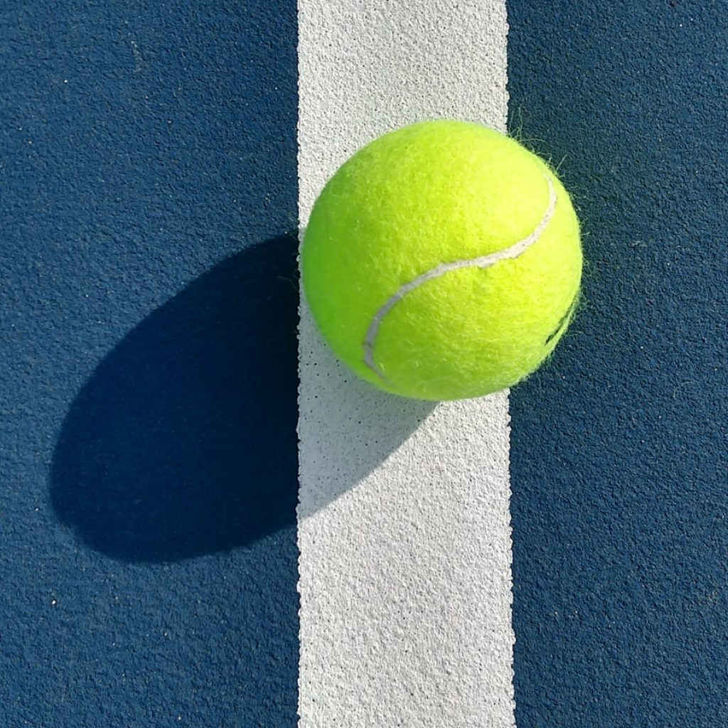 a tennis ball on a table